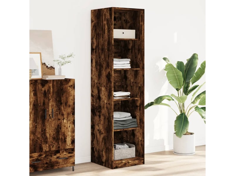 Garde-robe, armoire de rangement chêne fumé 50x50x200 cm bois d'ingénierie shl16806  - Conforama B