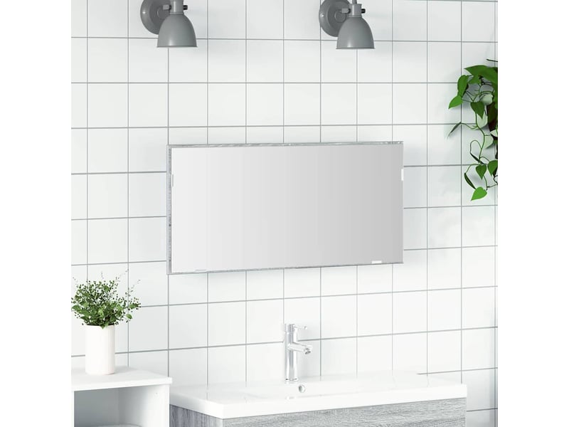  Miroir, miroir décoratif sonoma gris clair 80 x 37 cm verre et bois ingénierie cf62924  - Conforama B