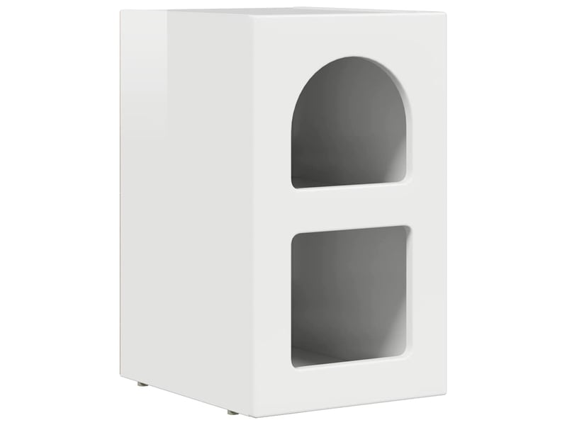  Table de chevet - cabinet de chevet - table de nuit elst 2 pièces blanc brillant  - Conforama D