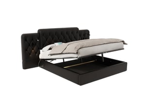 Lit coffre 160x200 cm coloris noir