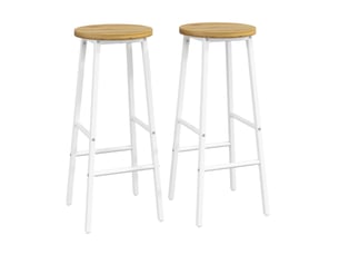 tabouret de bar <strong>HAUSS SPOLE</strong> - blanc hauteur d'assise 70 cm vendu Par paire