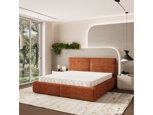 Lit coffre 180x200 cm <strong>MASSENO</strong>  <strong></strong> coloris marron