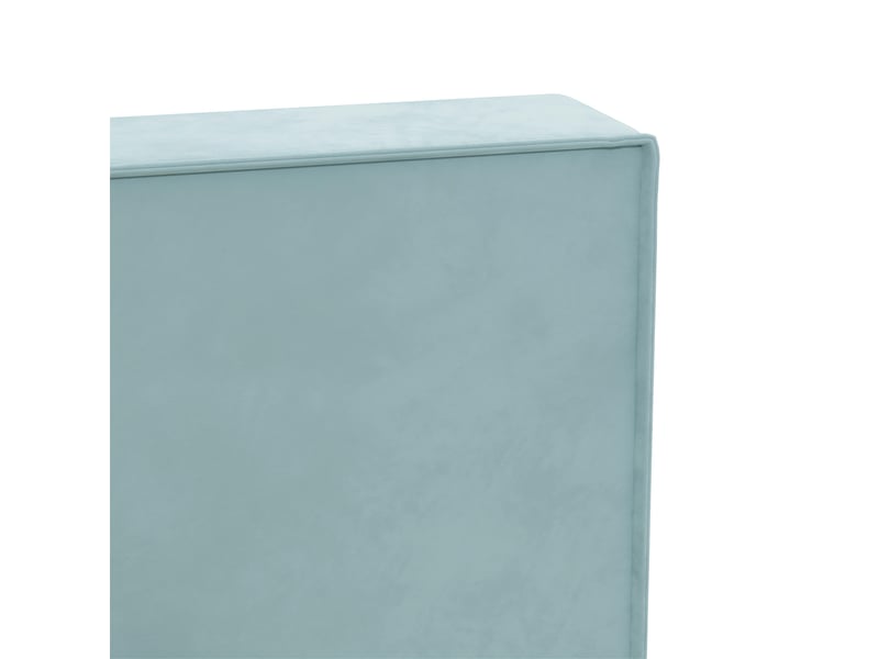  Lit coffre enfant 140 × 200 cm en velours bleu avec sommier relevable Fay Lum - Conforama W