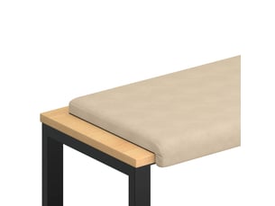 Coussin de banc, coussin d'assise, coussin de canapé microfibre crème profondeur 35 cm cf52884