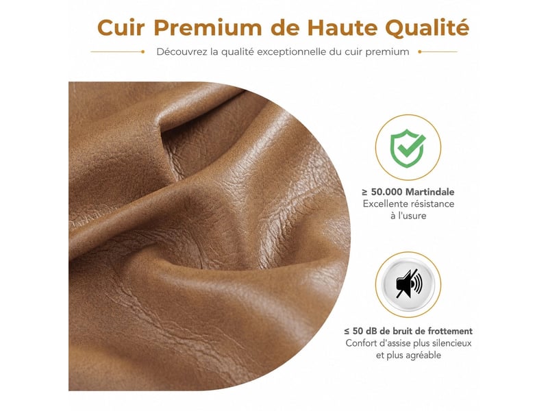  Fauteuil relax électrique pivotant 270° – usbtype-c, en tissu,dossier 135°, charge 159 kg-marron  - Conforama E
