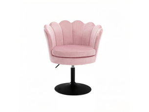 Fauteuil fixe pivotant  <strong>HAUSS SPOLE</strong> <strong></strong> Velours rose vendu A l'unité