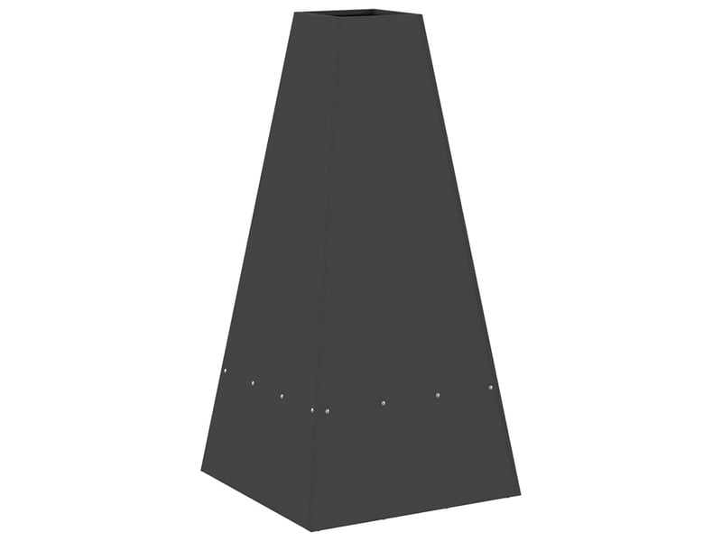  Brasero exterieur, foyer camping noir 50x50x100 cm acier patiné shl31668  - Conforama D
