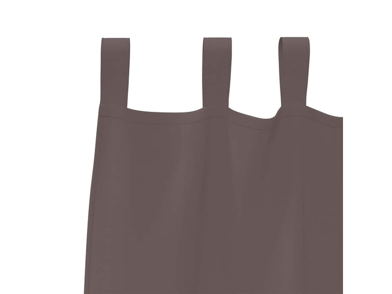  Lot de 2 rideaux occultants, rideaux black-out avec anneaux marron foncé 245 x 140 cm cf44705  - Conforama E