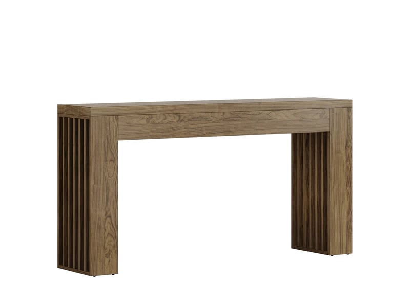  Table console de salon en mdf marron 150x30x80 cm  - Conforama A