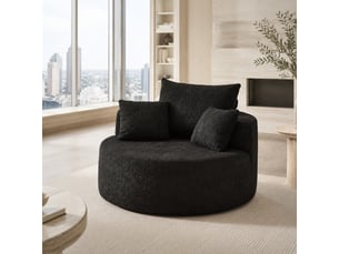 Fauteuil fixe <strong>MODENVIE</strong> <strong></strong> Tissu noir vendu A l'unité