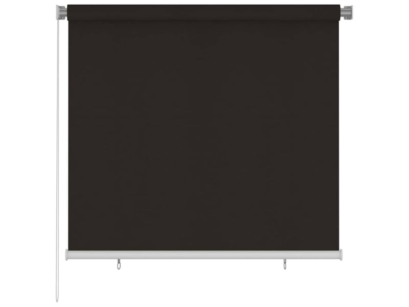 Store enrouleur, store roulant d'extérieur 165 (l) x 140 (h) cm hdpe marron cf47355 - Conforama B