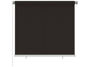 Store enrouleur, store roulant d'extérieur 165 (l) x 140 (h) cm hdpe marron cf47355