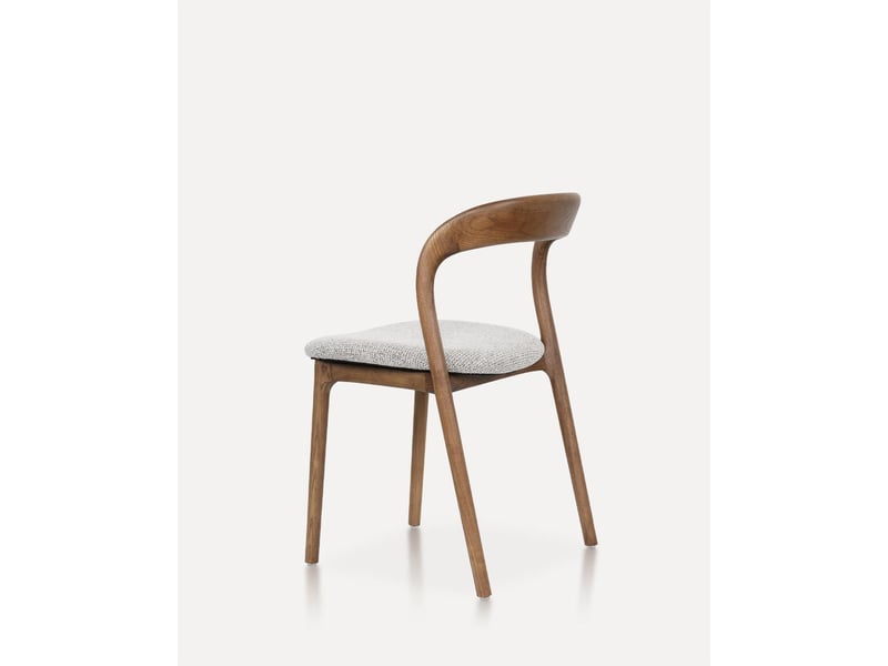  Chaise de salle à manger chaise en bois structure en bois teintes naturel et blanc cassé  - Conforama A