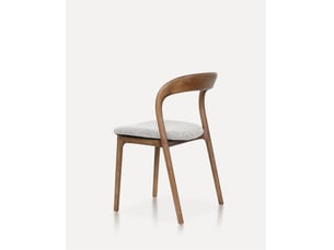 Chaise de salle à manger chaise en bois structure en bois teintes naturel et blanc cassé