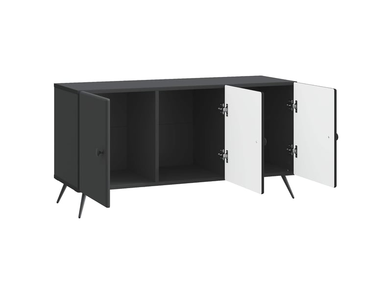  Meuble tv - banc tv - meuble de rangement noir 99 x 34,5 x 50 cm bois d'ingénierie  - Conforama E