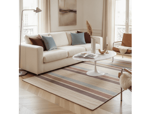 Tapis design en jute tissé main garrigue - 160x230 cm