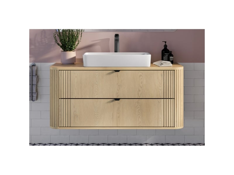 Ensemble de salle de bain kori : meuble sous vasque 120cm + plan vasque - Conforama D