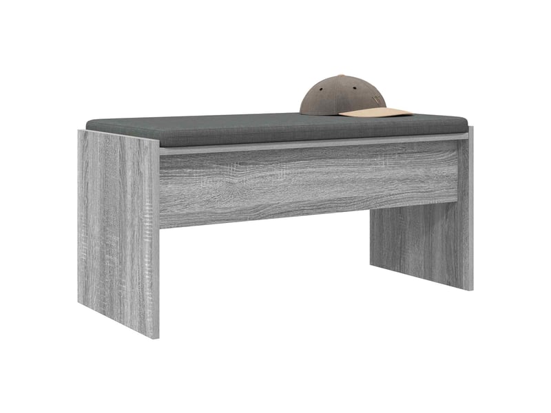  Banc d'entrée, banc interieur avec coussin gris sonoma 83x38x40 cm  - Conforama C
