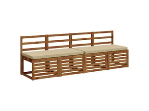 Lot de 2 coussins de banc, coussins d'assise vught 100 % polyester beige cf57790