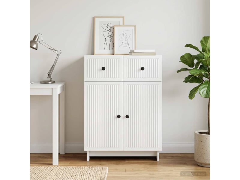  Buffet - bahut - meuble de rangement blanc 66 x 34,5 x 90 cm bois d'ingénierie  - Conforama D