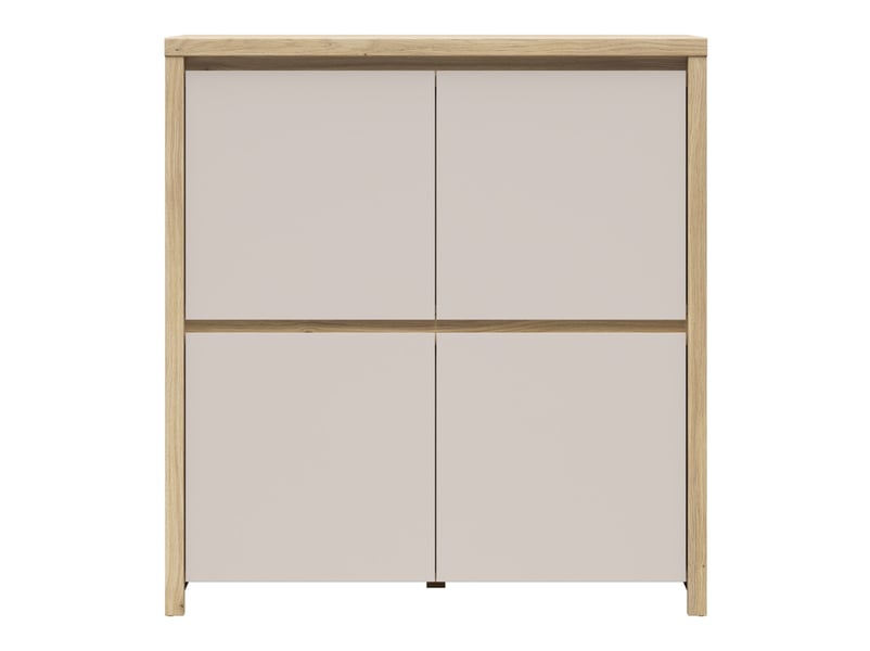  Buffet haut meuble de rangement 4 portes coloris chêne mauvellacachemire - longueur 105 x profondeur 40,5 x hauteur 112,5 cm  - Conforama D