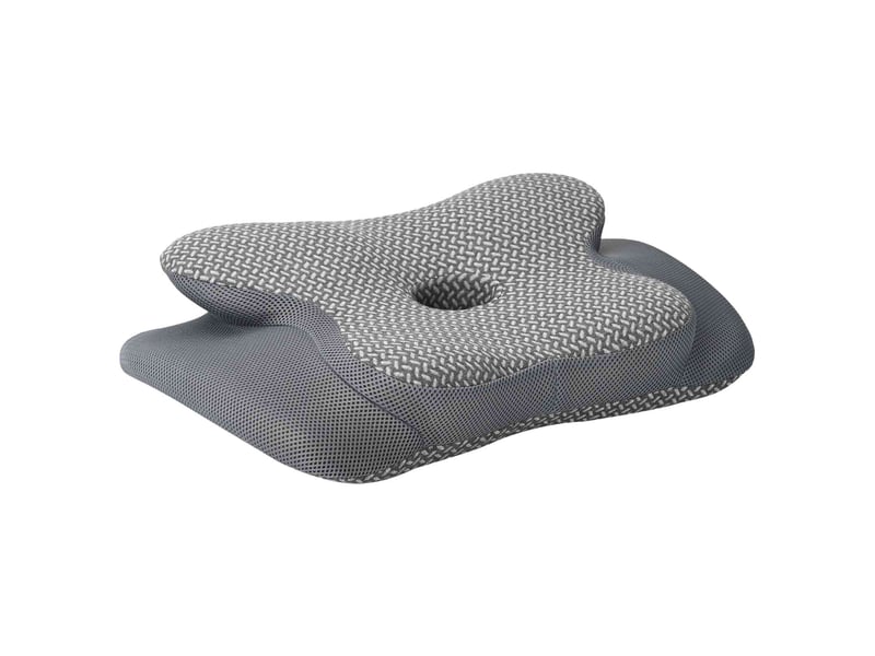 Oreiller, coussin cervical gris mousse à mémoire de forme 58 x 38 x 12 cm cf51356 - Conforama C