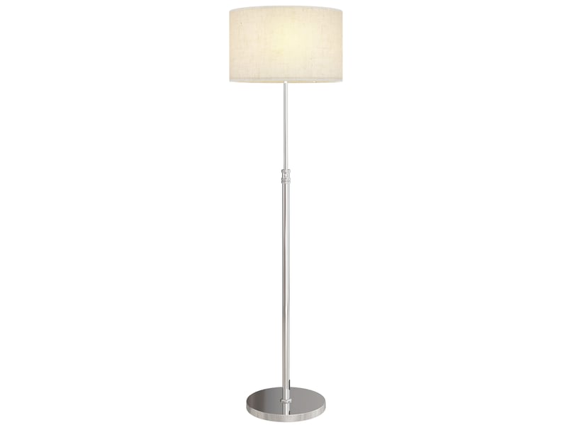  Lampadaire pour salon avec télécommande, hauteur réglable de 133 à 168 cm, argent  - Conforama B