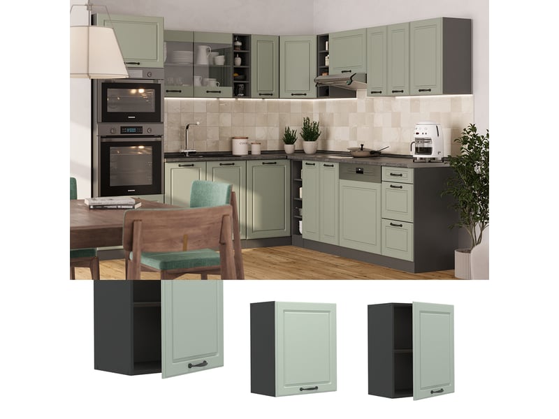  Vicco elément haut de cuisine, mint campagneanthracite, 50cm  - Conforama D