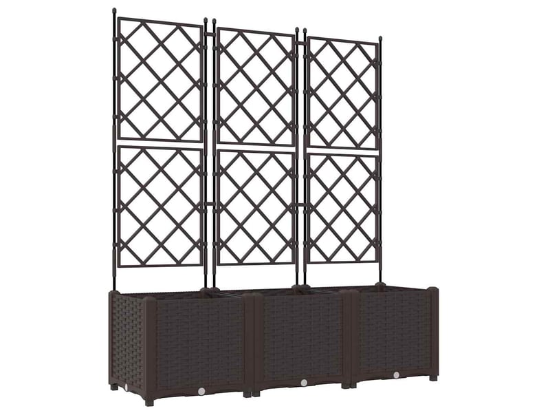  Jardinière - cache-pot de jardin 3 pcs marron 120 x 40 x 143 cm pp  - Conforama A