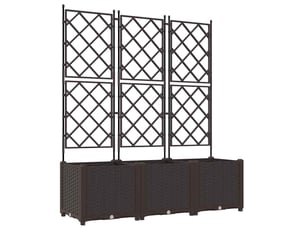 Jardinière - cache-pot de jardin 3 pcs marron 120 x 40 x 143 cm pp