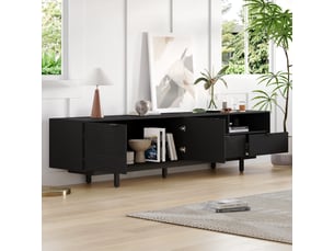 Meuble tv coloris noir 200 cm KORFEE  