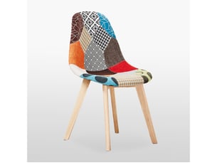 Chaise scandinave patchwork - rembourrée