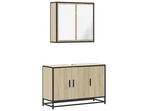 Ensemble de meubles de salle de bain 2 pcs chêne sonoma cf63598