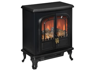 Cheminée électrique poêle style rétro, effet flammes led et chauffage 10002000 w