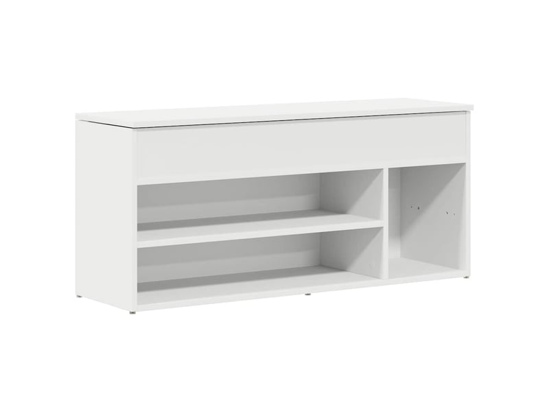  Banc à chaussures, meuble à chaussures blanc 102x30,5x45 cm bois d'ingénierie  - Conforama A