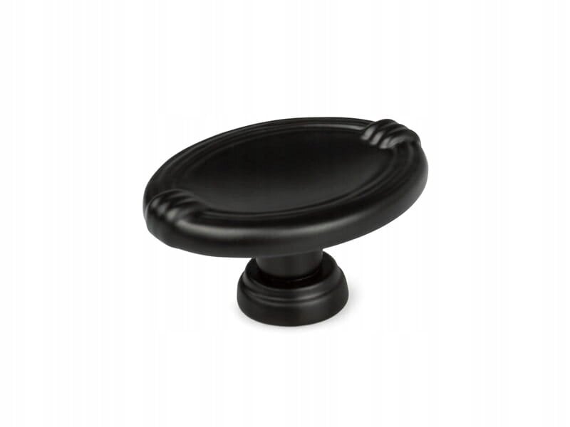  Bouton de meuble ovale à surface noire mate gm-220 p2  - Conforama A