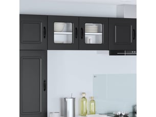 Meuble mural de cuisine | armoire de cuisine 2 pcs noir bois d'ingénierie shl2696