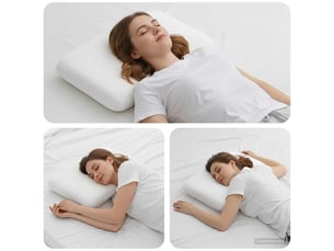 Oreiller, coussin de sommeil 60 x 40 x 10,5 cm moyen blanc cf55923