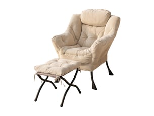 Fauteuil relax manuel <strong>FLORAGRACE</strong> Tissu beige