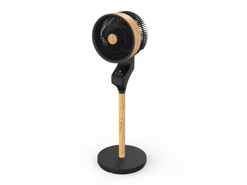  Ventilateur sur pied fabrilamp bizancio 50 w 3 vitesses noir et hêtre 236941088 - Conforama A