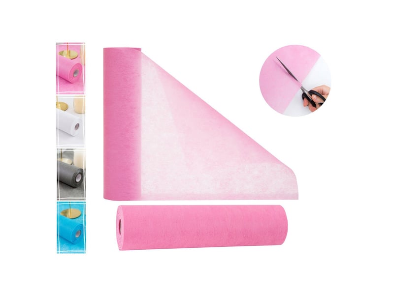  Rouleau de chemin de table en non-tissé - 25m de long et 30 cm de large - rose  - Conforama A