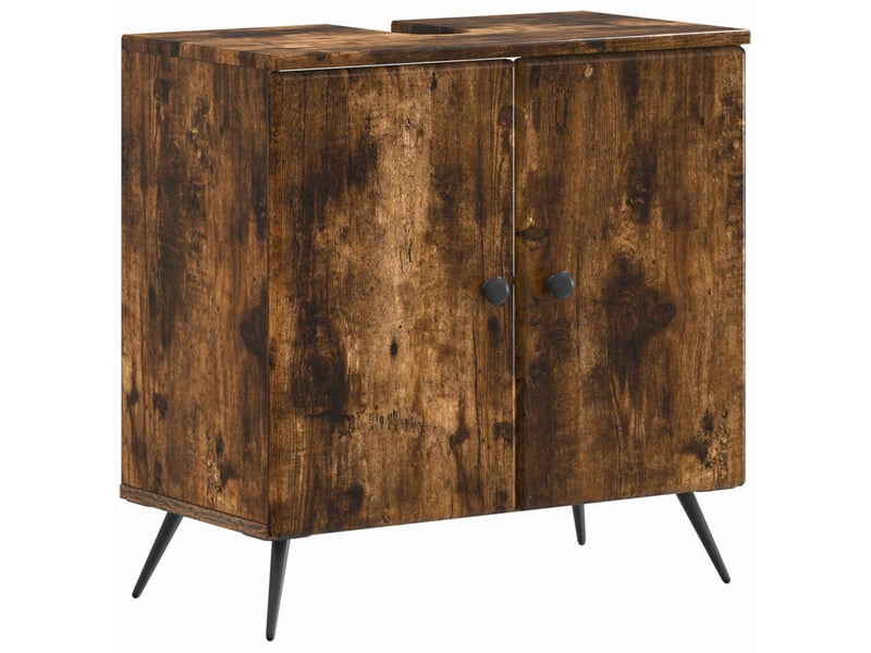  Ensemble de meuble de salle de bain 3 pièces breda chêne fumé cf63347  - Conforama D
