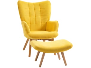 Fauteuil fixe <strong>FLORAGRACE</strong> <strong></strong> Polyester jaune vendu Par paire