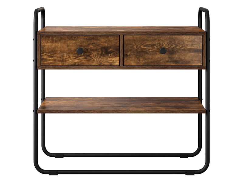  Vidaxl table console chêne fumé 100 x 40 x 75 cm bois d'ingénierie  - Conforama E