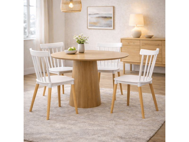  Lot de 4 chaises – design scandinave – dossier haut  - Conforama B