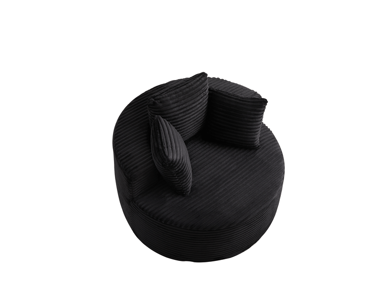  Canapé de salon, canapé moderne, en velours tricoté, 3 coussins décoratifs, pour salon et séjour, 110 cm  - Conforama W