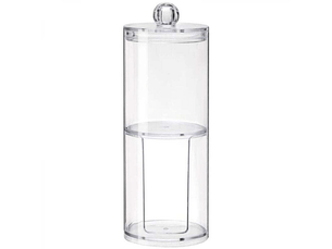 Ronde en coton acrylique, boîte de rangement transparente pour maquillage et cosmétiques