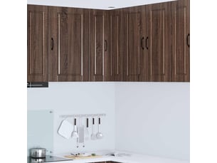 Meuble mural de cuisine, armoire d'angle cuisine porto chêne brun 57x57x80cm