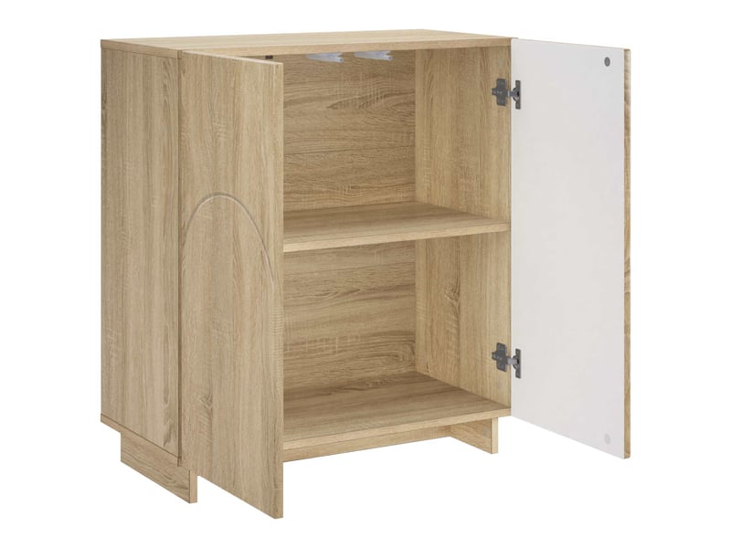  Buffet salon, buffet de rangement chêne sonoma 67x34,5x75 cm bois d'ingénierie  - Conforama C