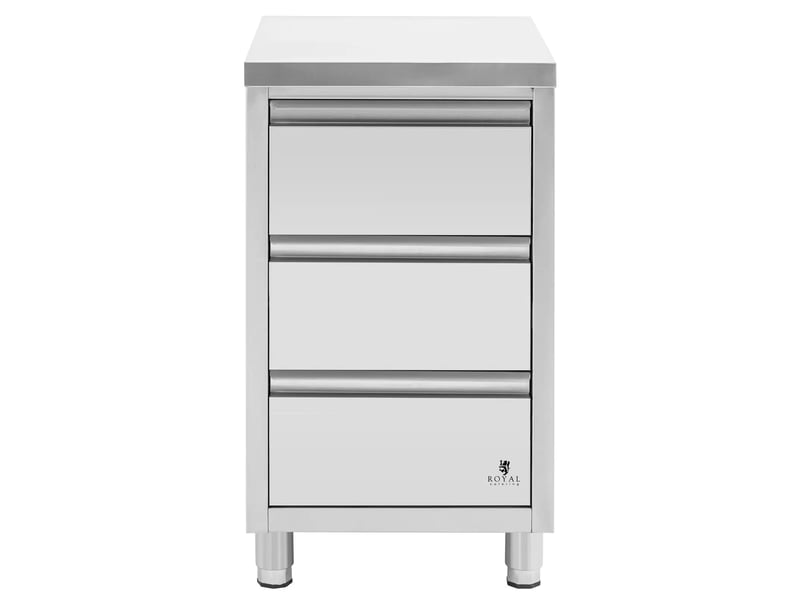  Meuble bas de cuisine professionnel 3 tiroirs 50 x 60 cm acier inoxydable 14_0009342  - Conforama D